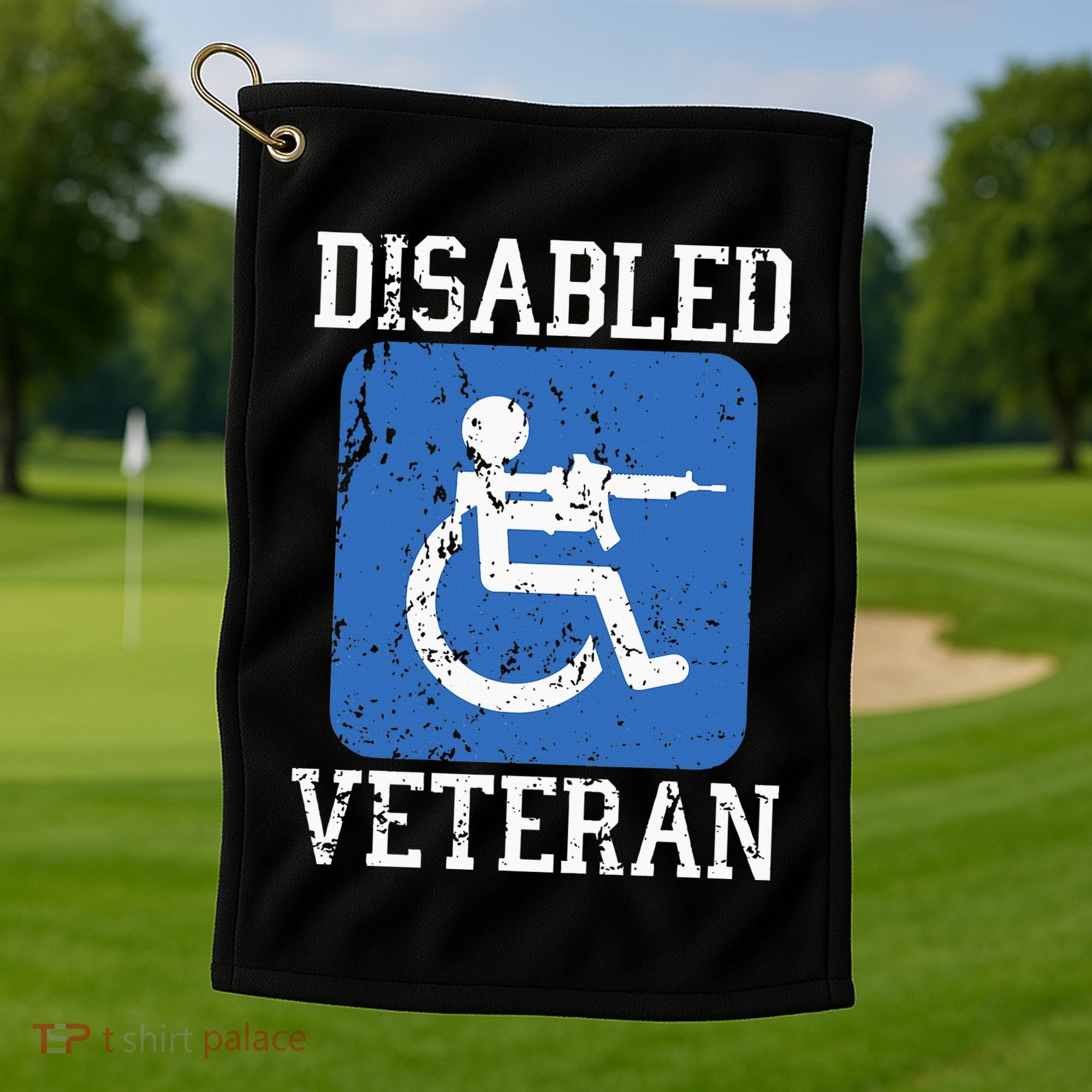 Disabled Veteran Armed Forces Military Soldier Army Usa Golf Towel