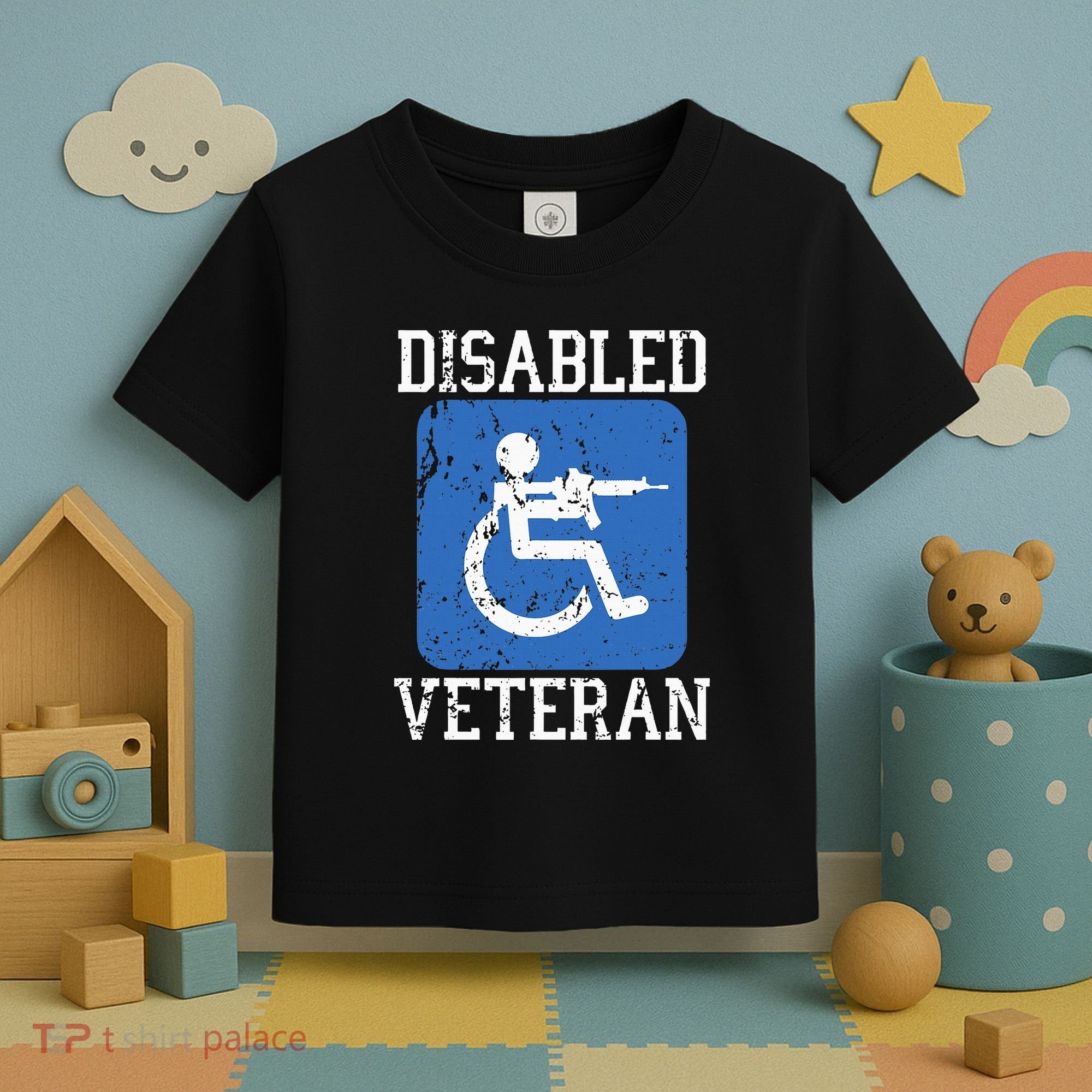 Disabled Veteran Armed Forces Military Soldier Army Usa Toddler T-Shirt