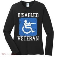 Disabled Veteran Armed Forces Military Soldier Army Usa Women's Long Sleeve Shirt thumb 0