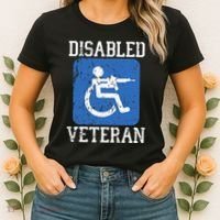 Disabled Veteran Armed Forces Military Soldier Army Usa Women's T-Shirt thumb 2