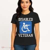 Disabled Veteran Armed Forces Military Soldier Army Usa Women's T-Shirt thumb 4