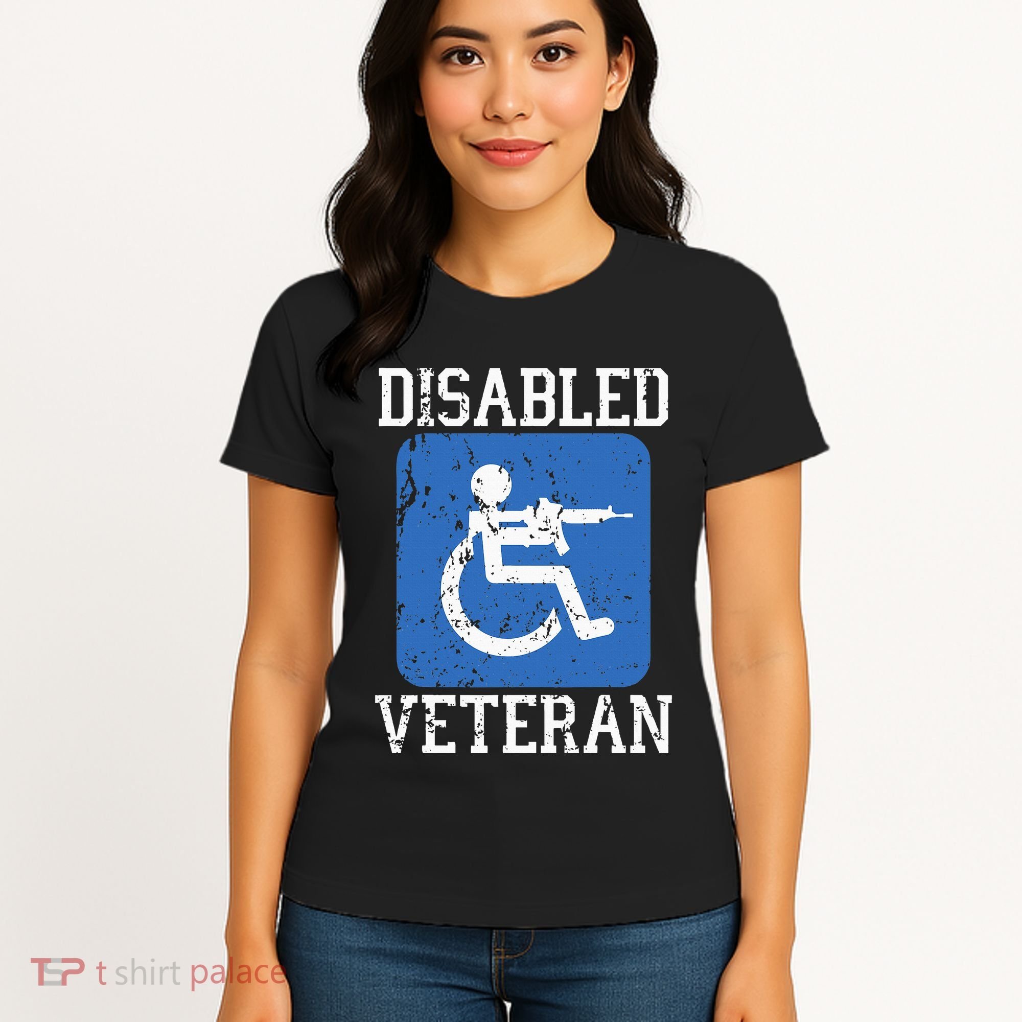 Disabled Veteran Armed Forces Military Soldier Army Usa Women's T-Shirt