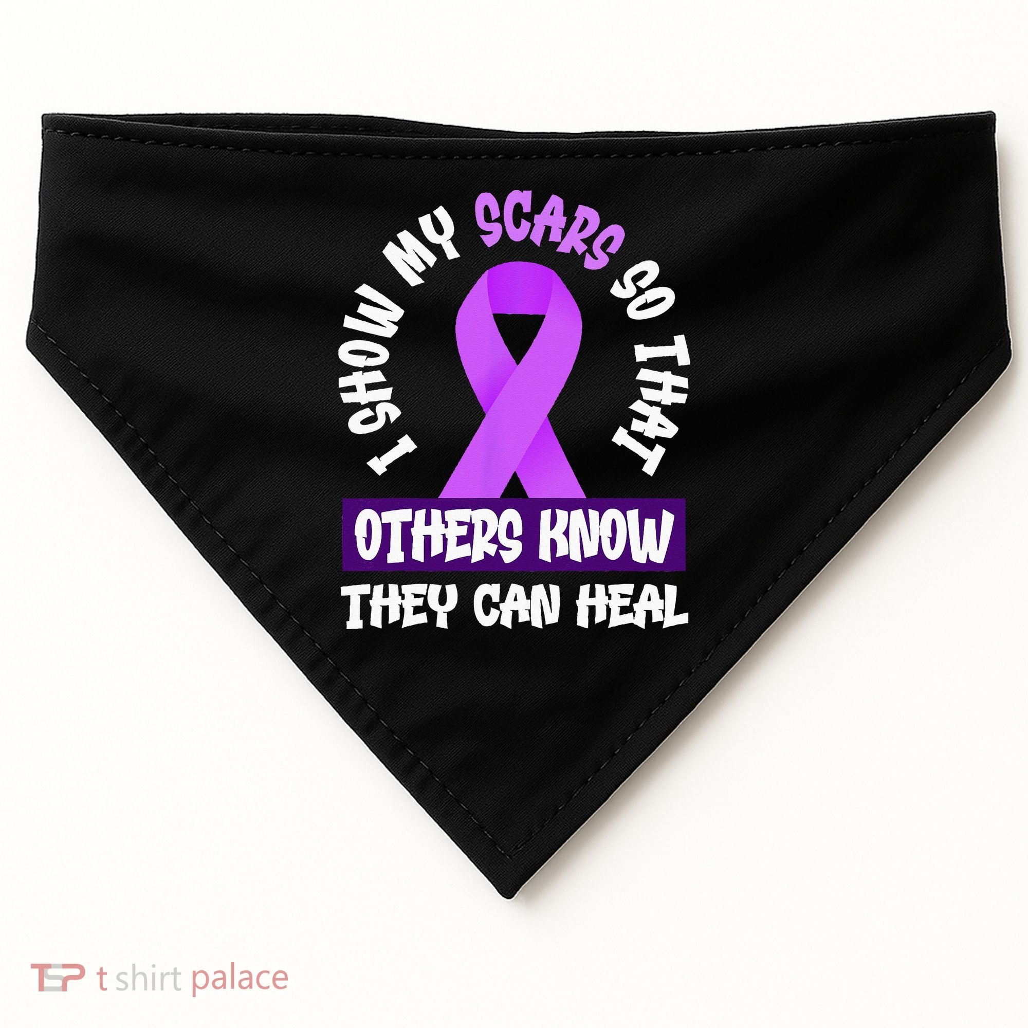 Domestic Violence Awareness Scars World Narcissistic Abuse USA-Made Doggie Bandana