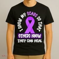 Domestic Violence Awareness Scars World Narcissistic Abuse T-Shirt thumb 3