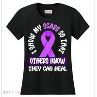 Domestic Violence Awareness Scars World Narcissistic Abuse Women's Cooling Performance Crew T-Shirt thumb 0