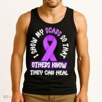 Domestic Violence Awareness Scars World Narcissistic Abuse Tank Top thumb 3