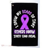 Domestic Violence Awareness Scars World Narcissistic Abuse Golf Towel thumb 0