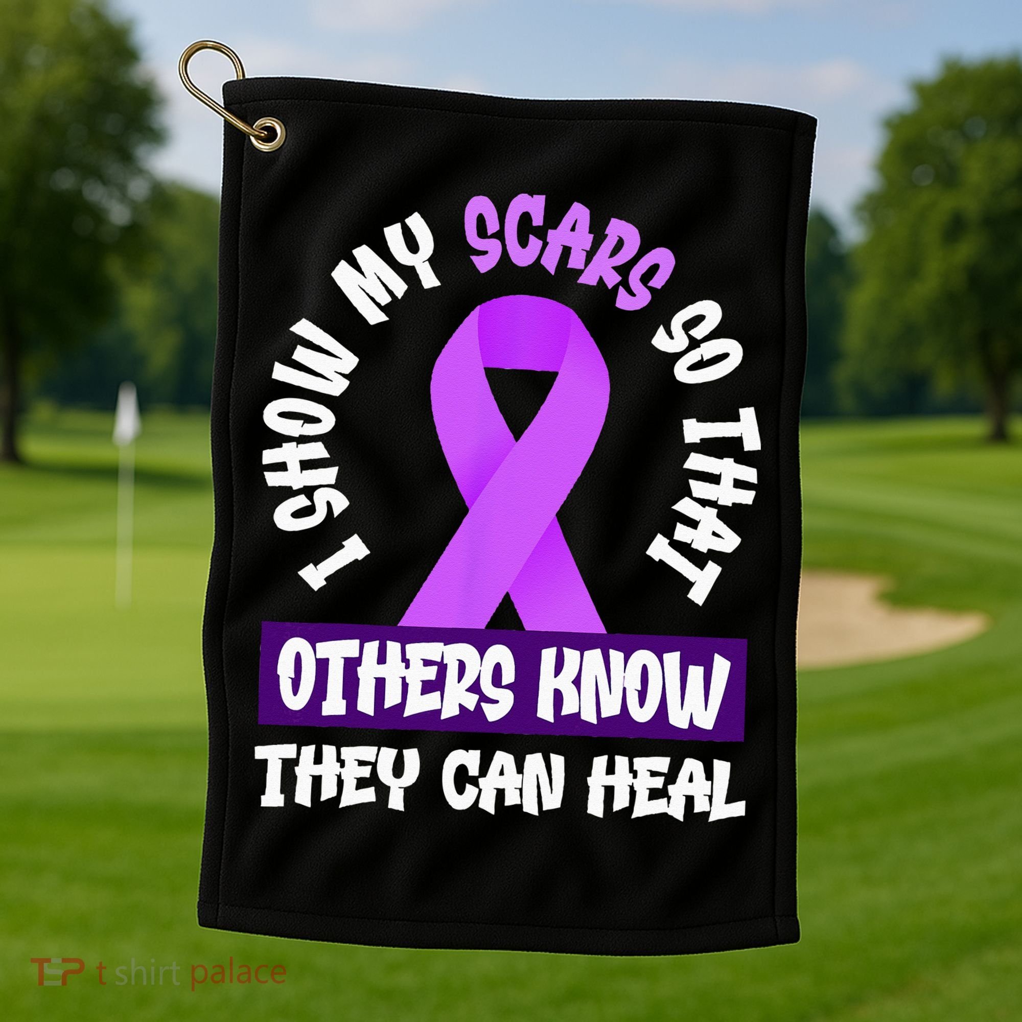 Domestic Violence Awareness Scars World Narcissistic Abuse Golf Towel