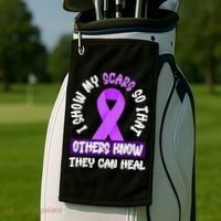 Domestic Violence Awareness Scars World Narcissistic Abuse Golf Towel thumb 2