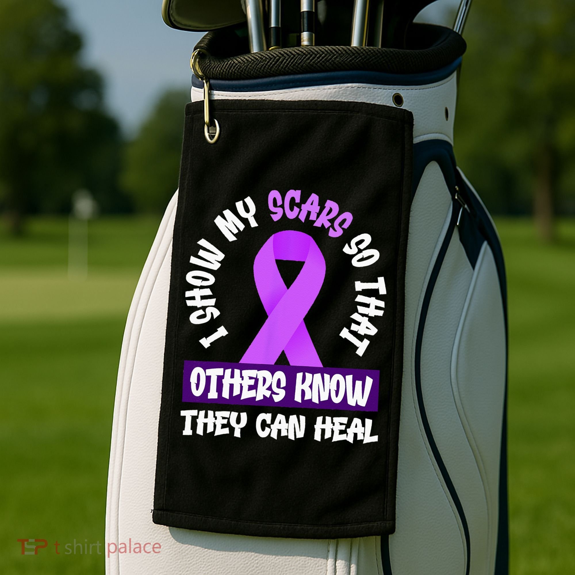Domestic Violence Awareness Scars World Narcissistic Abuse Golf Towel