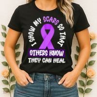 Domestic Violence Awareness Scars World Narcissistic Abuse Women's T-Shirt thumb 2