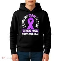 Domestic Violence Awareness Scars World Narcissistic Abuse Kids Hoodie thumb 4