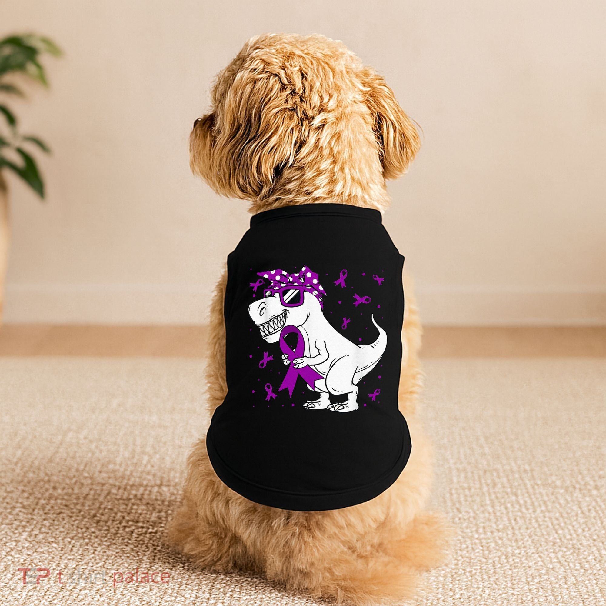 Domestic Violence Awareness Purple Ribbon Doggie Tank