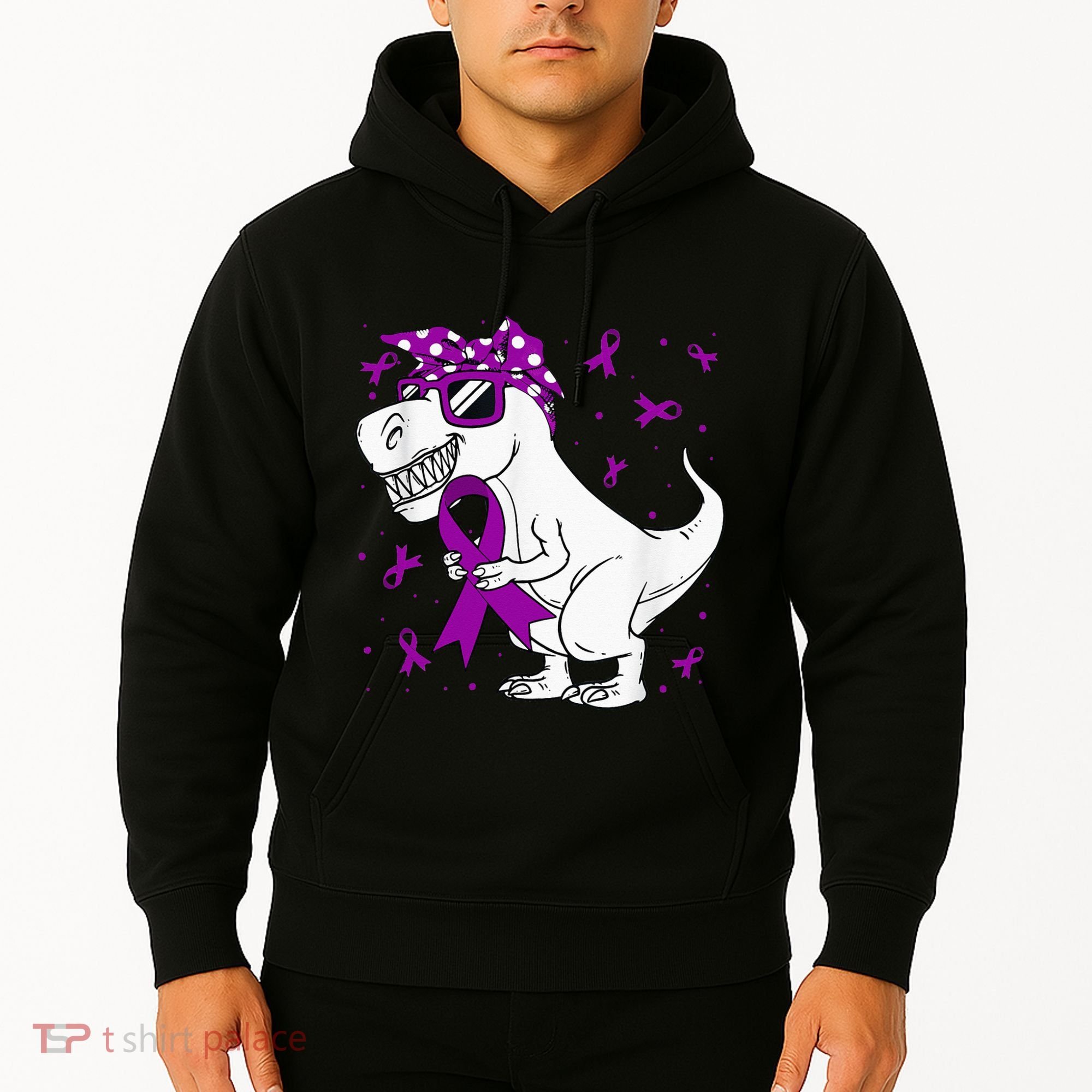 Domestic Violence Awareness Purple Ribbon Hoodie