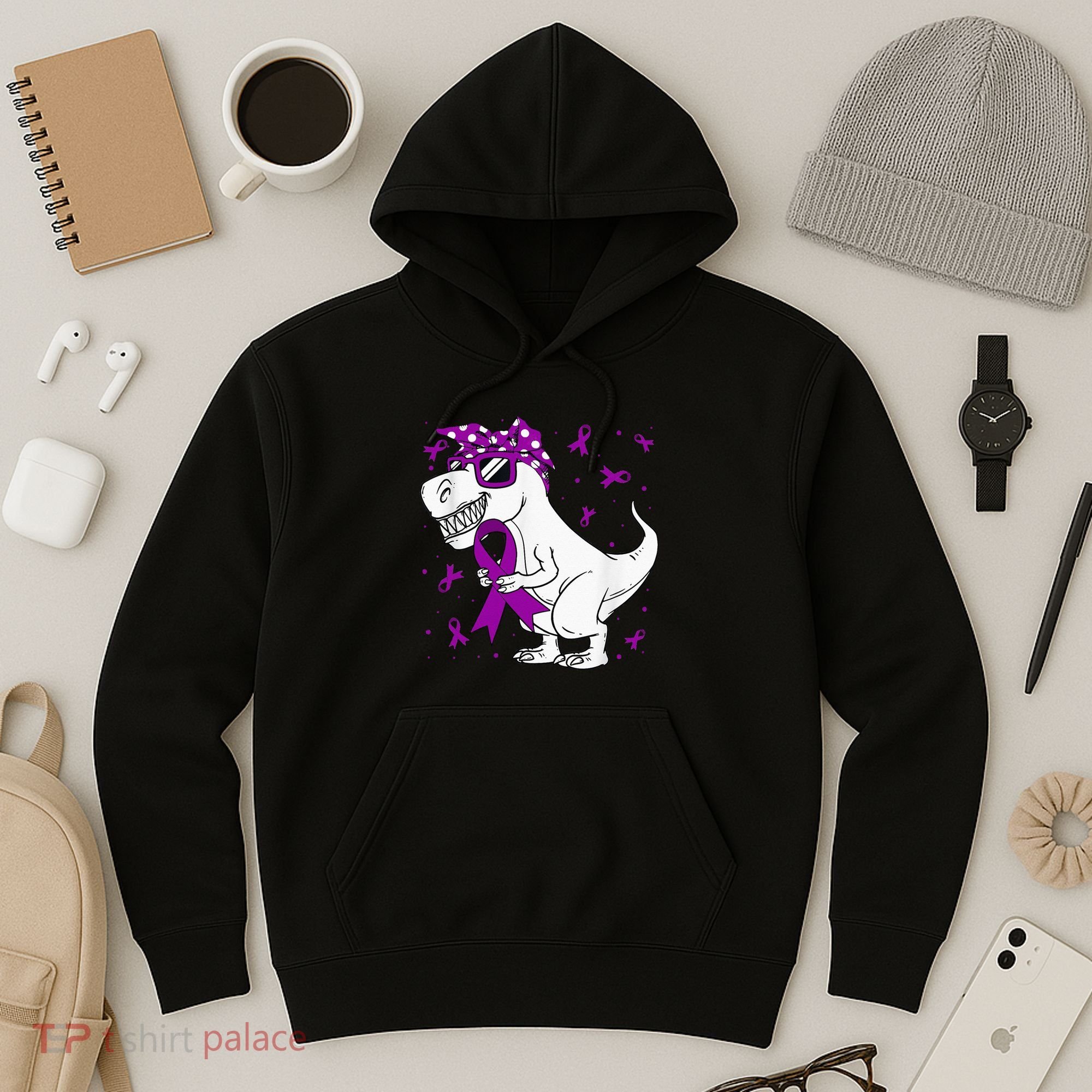 Domestic Violence Awareness Purple Ribbon Hoodie