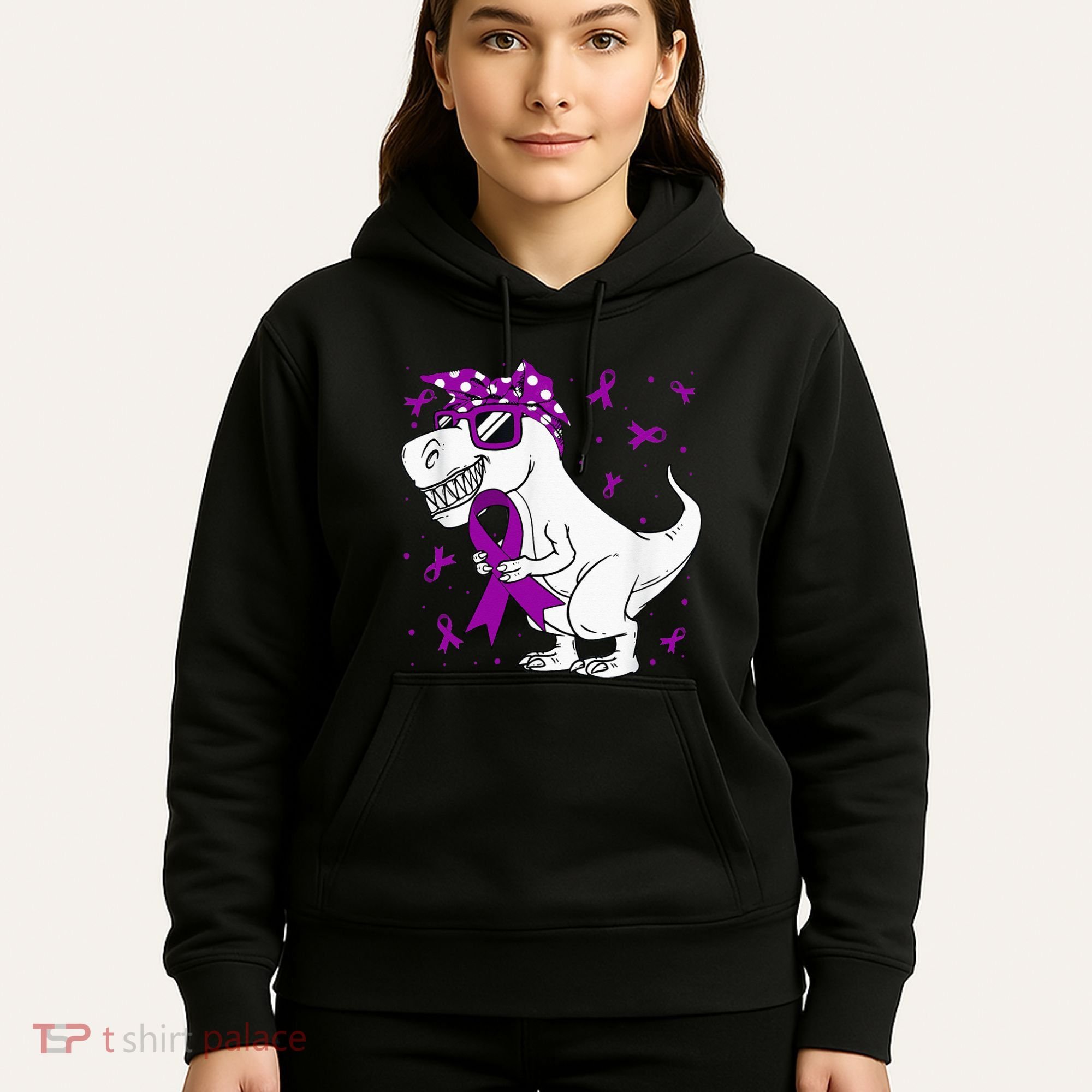 Domestic Violence Awareness Purple Ribbon Hoodie