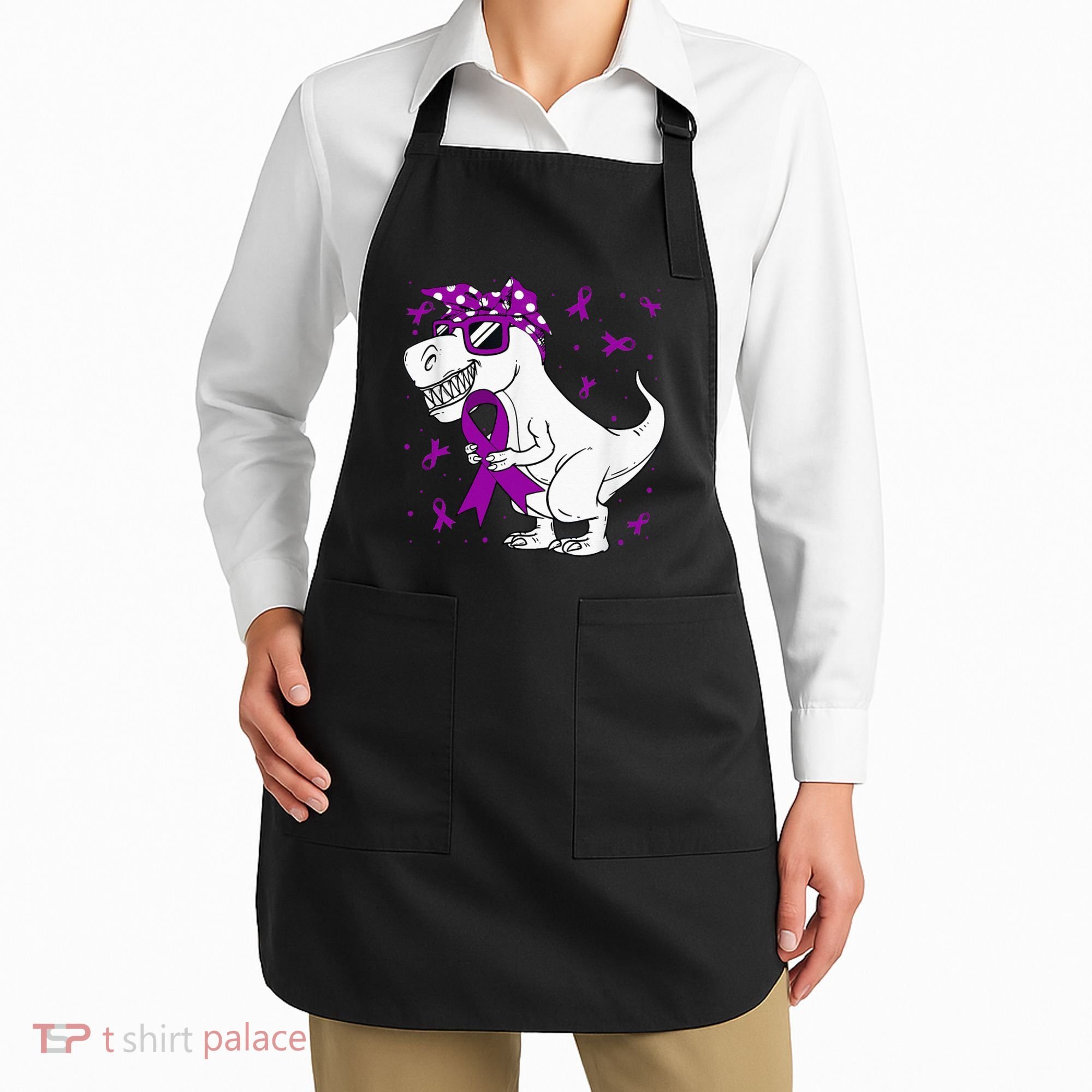 Domestic Violence Awareness Purple Ribbon Apron