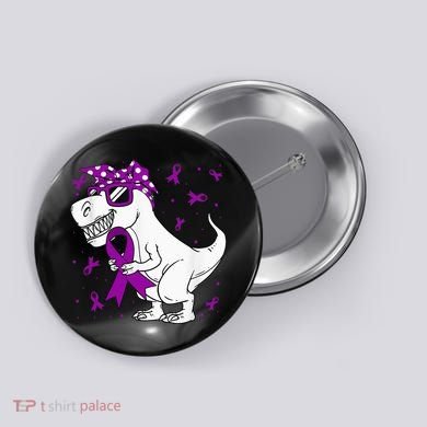 Domestic Violence Awareness Purple Ribbon Button