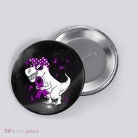 Domestic Violence Awareness Purple Ribbon Button thumb 0