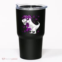 Domestic Violence Awareness Purple Ribbon Tumbler thumb 0