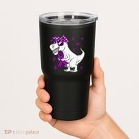 Domestic Violence Awareness Purple Ribbon Tumbler thumb 2