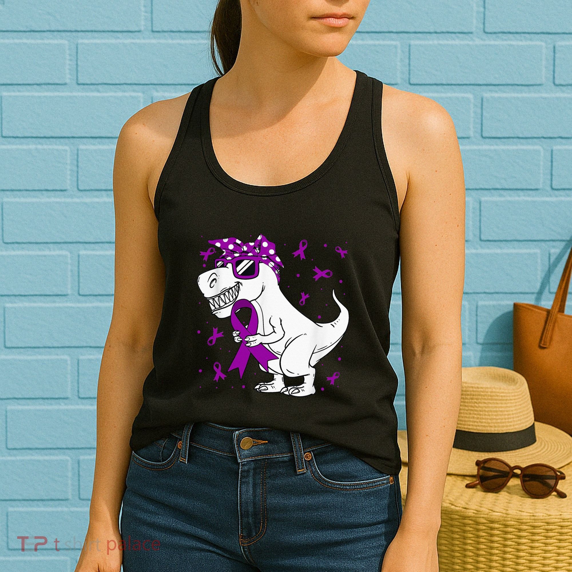 Domestic Violence Awareness Purple Ribbon Women's Tank Top