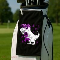 Domestic Violence Awareness Purple Ribbon Golf Towel thumb 2