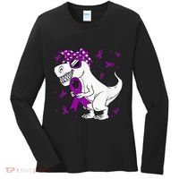 Domestic Violence Awareness Purple Ribbon Women's Long Sleeve Shirt thumb 0