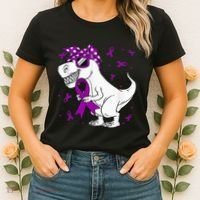 Domestic Violence Awareness Purple Ribbon Women's T-Shirt thumb 2