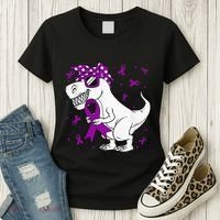 Domestic Violence Awareness Purple Ribbon Women's T-Shirt thumb 3