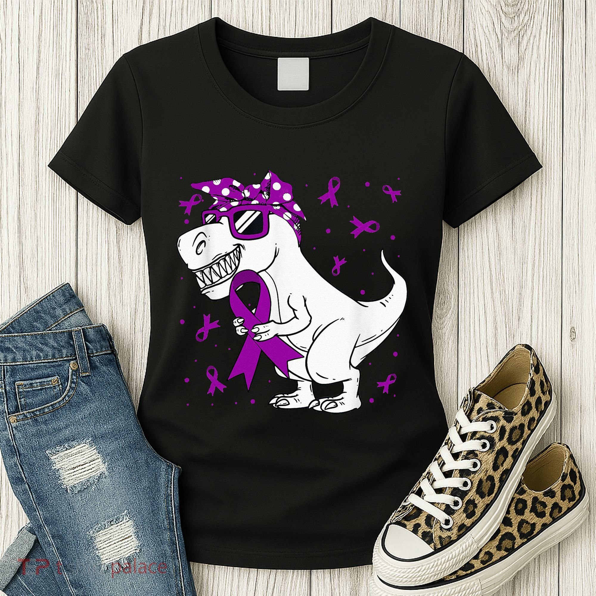 Domestic Violence Awareness Purple Ribbon Women's T-Shirt