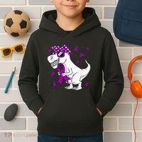Domestic Violence Awareness Purple Ribbon Kids Hoodie thumb 2