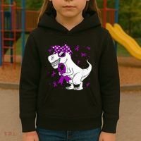 Domestic Violence Awareness Purple Ribbon Kids Hoodie thumb 3