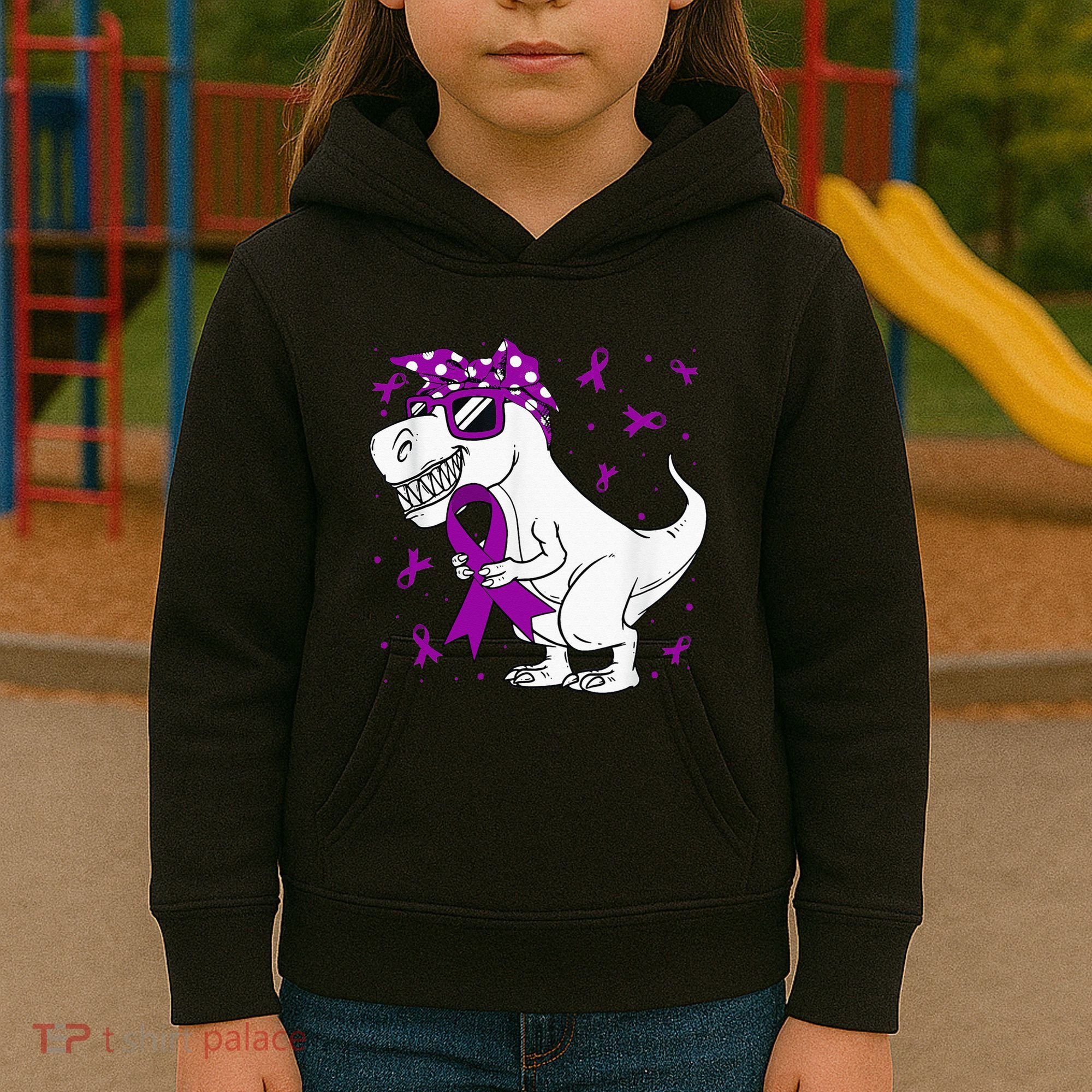 Domestic Violence Awareness Purple Ribbon Kids Hoodie