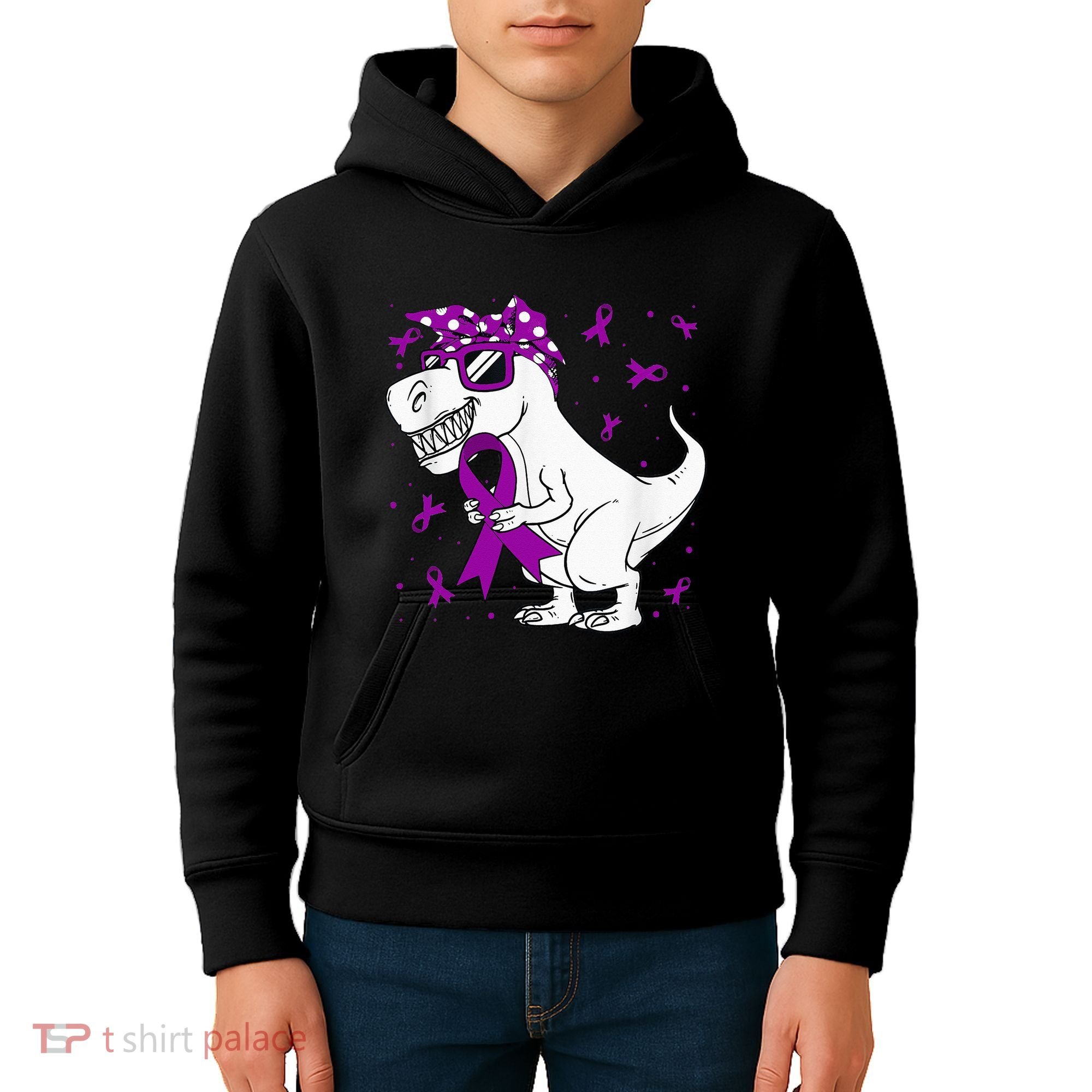 Domestic Violence Awareness Purple Ribbon Kids Hoodie