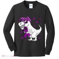 Domestic Violence Awareness Purple Ribbon Kids Long Sleeve Shirt thumb 0
