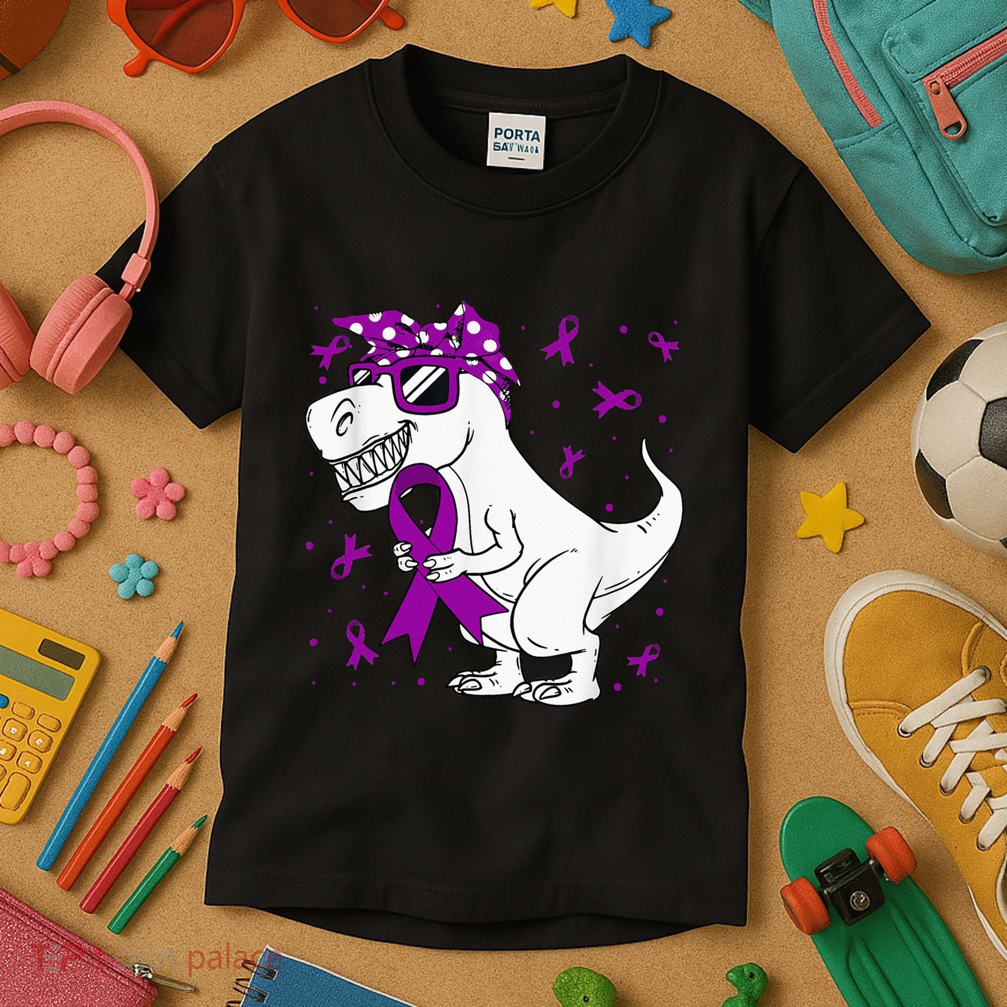 Domestic Violence Awareness Purple Ribbon Kids T-Shirt