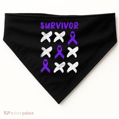 Domestic Violence Awareness Survivor USA-Made Doggie Bandana