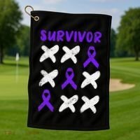 Domestic Violence Awareness Survivor Golf Towel thumb 1