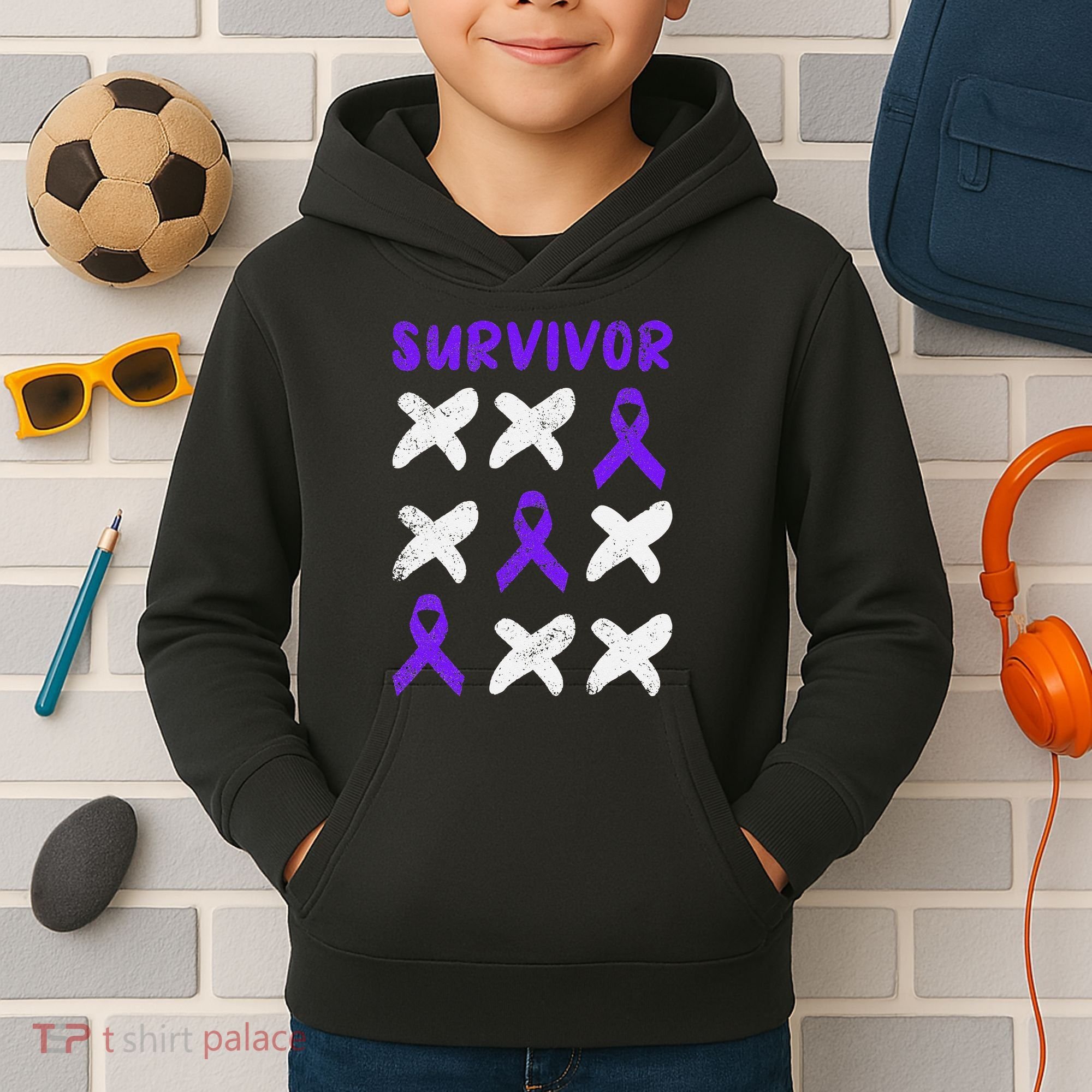 Domestic Violence Awareness Survivor Kids Hoodie
