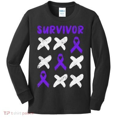 Domestic Violence Awareness Survivor Kids Long Sleeve Shirt
