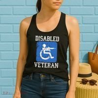 Disabled Veteran Armed Forces Military Soldier Army Usa Women's Tank Top thumb 2