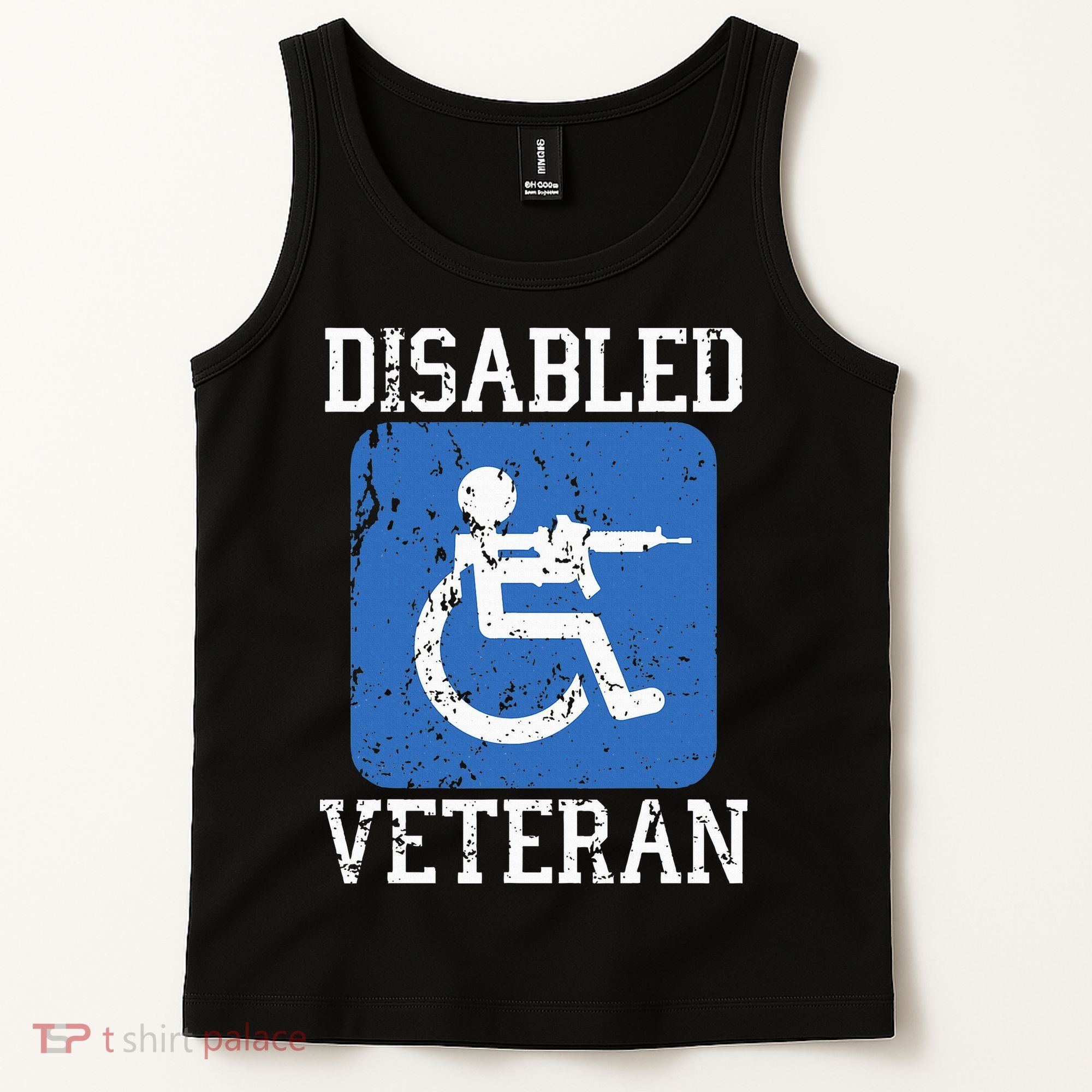 Disabled Veteran Armed Forces Military Soldier Army Usa Tank Top