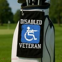 Disabled Veteran Armed Forces Military Soldier Army Usa Golf Towel thumb 2