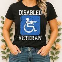Disabled Veteran Armed Forces Military Soldier Army Usa Women's T-Shirt thumb 2