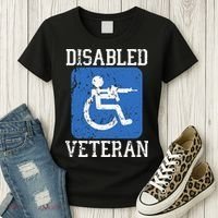 Disabled Veteran Armed Forces Military Soldier Army Usa Women's T-Shirt thumb 3