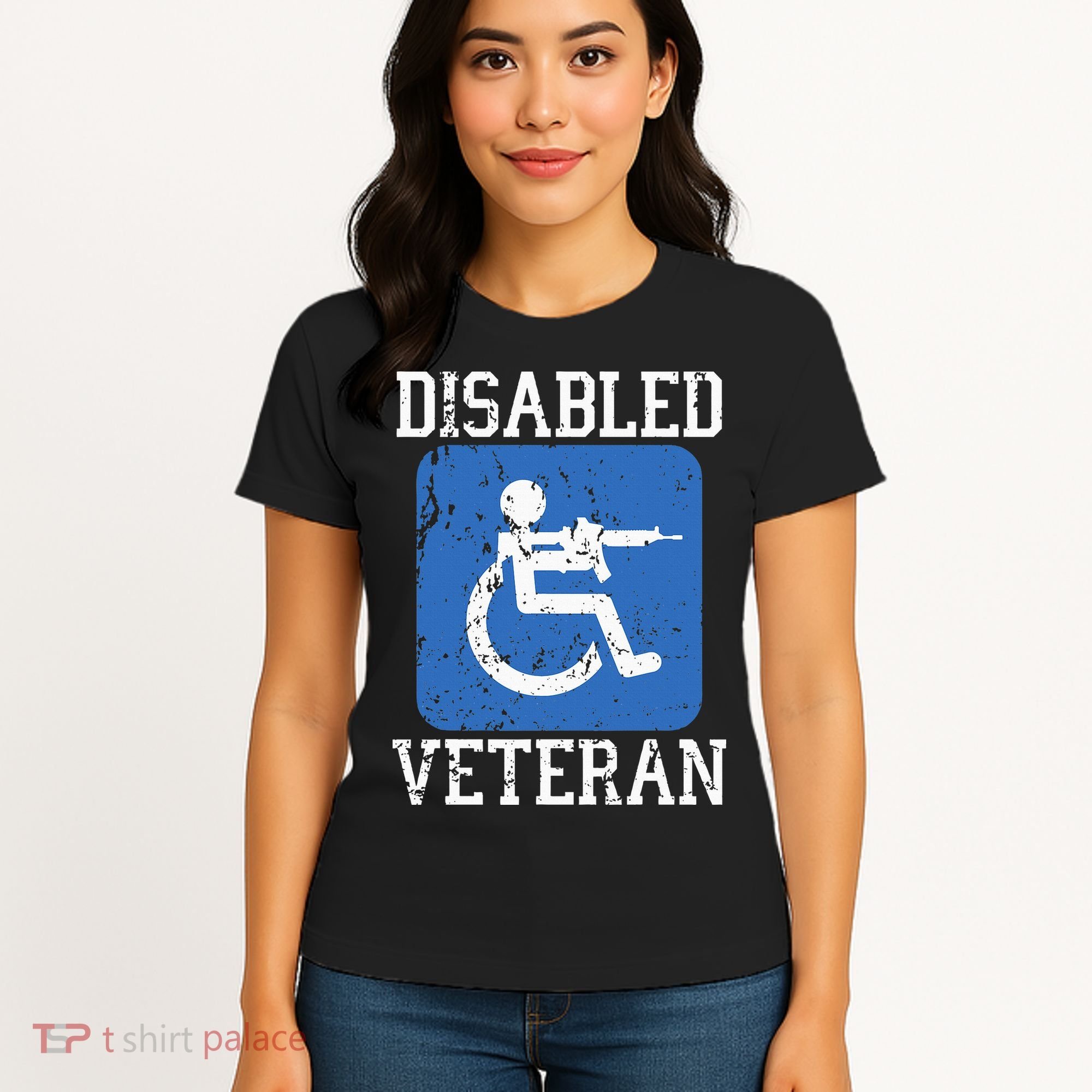 Disabled Veteran Armed Forces Military Soldier Army Usa Women's T-Shirt