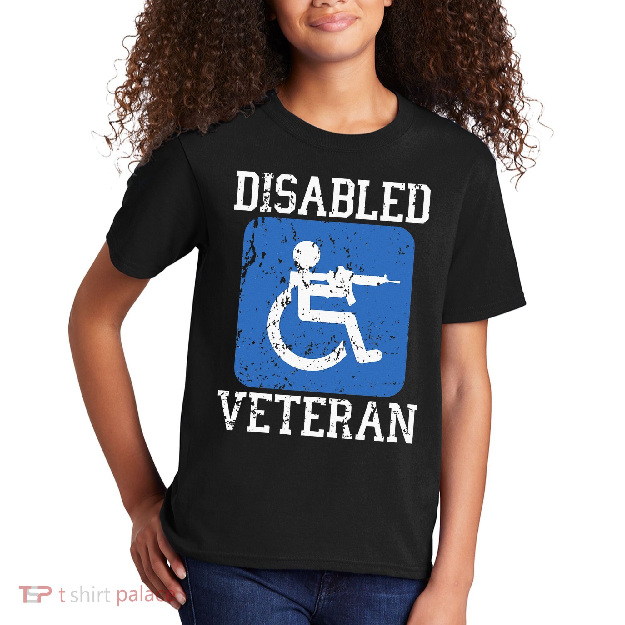 Disabled Veteran Armed Forces Military Soldier Army Usa Kids T-Shirt