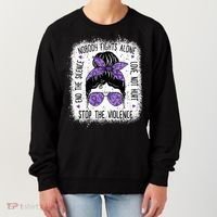 Domestic Violence Awareness Stop End Domestic Violence Women's Sweatshirt thumb 0