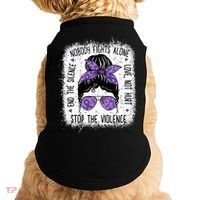 Domestic Violence Awareness Stop End Domestic Violence Doggie Tank thumb 0